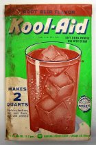 5 Vintage Kool-Aid Packets (4 cherry flavor, 1 rootbeer flavor)